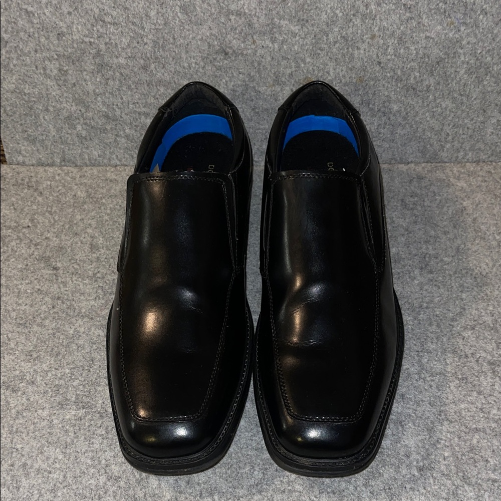 Dockers Black Slip-On Leather Loafers stain defender sure grip Lawton